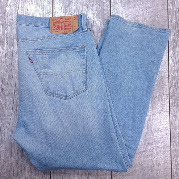 Levis Mens 501 XX Jeans 36x30 Original Straight Leg Button Fly Blue Denim Pants - Picture 1 of 10